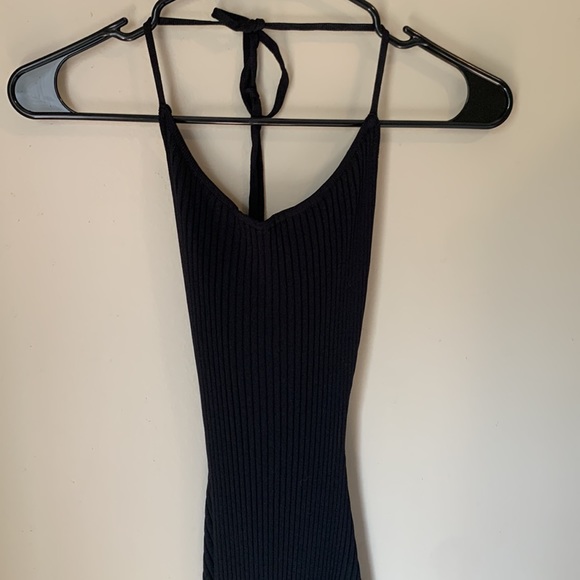 NWT Meshki MORGAN Halter Knit Midi Dress - Black Medium - Picture 9 of 9